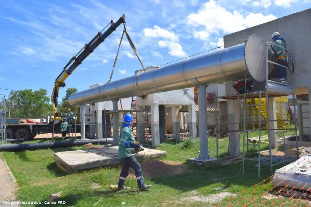 BRK Obra Estação Esgoto