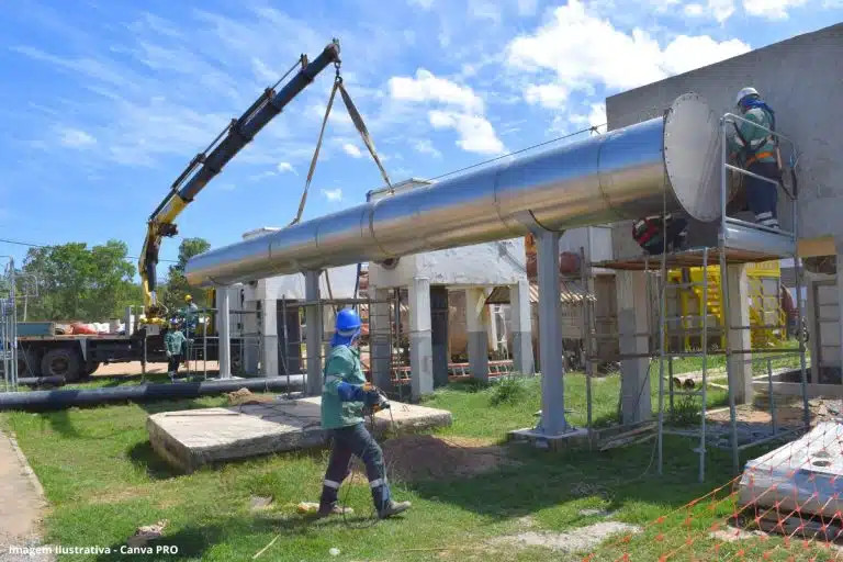 BRK Obra Estação Esgoto