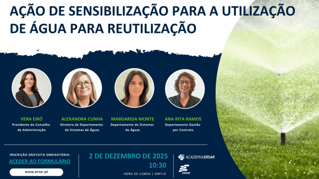 Webinar: Ação de sensibilização para a utilização de água para reutilização