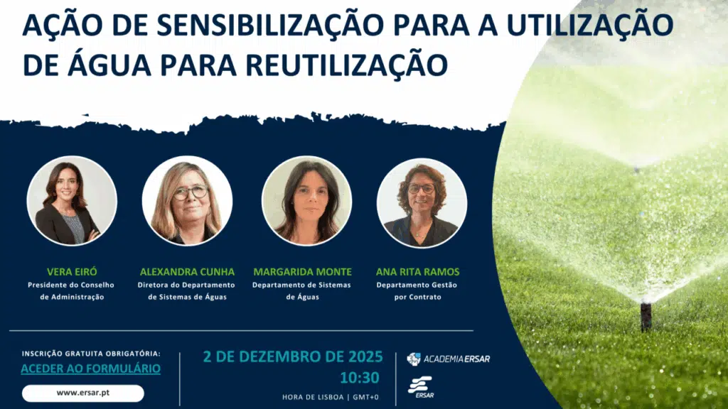 Webinar: Ação de sensibilização para a utilização de água para reutilização