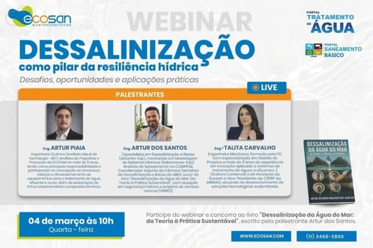 DESSALINIZAÇÃO COMO PILAR DA RESILIÊNCIA HÍDRICA Webinar Ecosan
