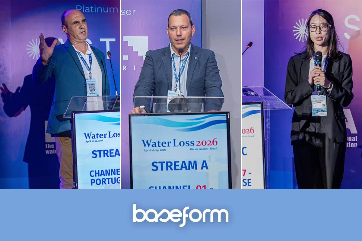 Baseform Tecnologia foco no resultado. A Baseform no IWA Water Loss 2026