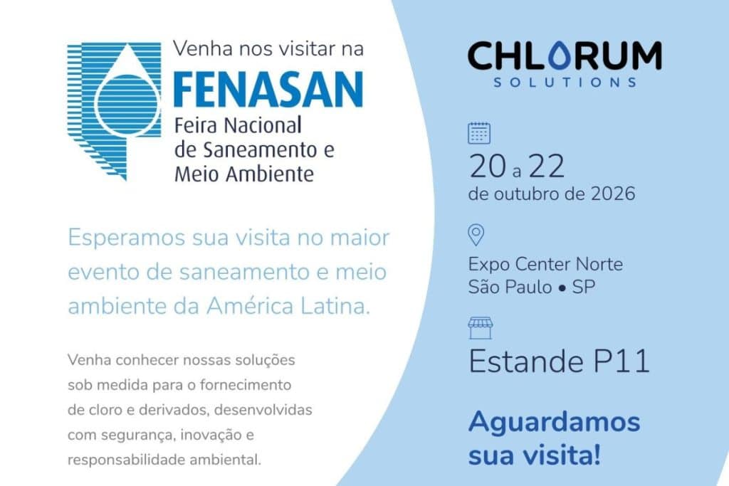 Chlorum Solutions apresenta na Fenasan 2026 modelo que transforma a logística de cloro-álcalis no saneamento